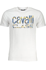 CAVALLI CLASS MEN'S SHORT SLEEVED T-SHIRT WHITE
