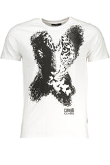 CAVALLI CLASS MEN'S SHORT SLEEVED T-SHIRT WHITE