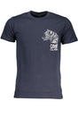 CAVALLI CLASS MEN'S SHORT SLEEVED T-SHIRT BLUE
