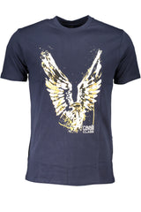 CAVALLI CLASS MEN'S SHORT SLEEVED T-SHIRT BLUE