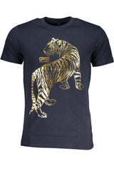 CAVALLI CLASS MEN'S SHORT SLEEVED T-SHIRT BLUE