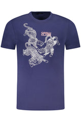 CAVALLI CLASS SHORT SLEEVE T-SHIRT MEN BLUE