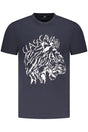 CAVALLI CLASS SHORT SLEEVE T-SHIRT MEN BLUE