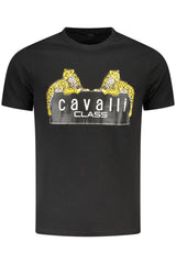CAVALLI CLASS SHORT SLEEVE T-SHIRT MEN BLACK