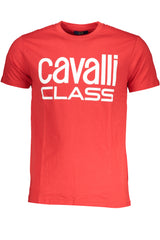 CAVALLI CLASS MEN'S SHORT SLEEVE T-SHIRT RED