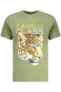 CAVALLI CLASS MEN'S SHORT-SLEEVED T-SHIRT GREEN