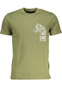 CAVALLI CLASS GREEN MEN'S SHORT SLEEVED T-SHIRT
