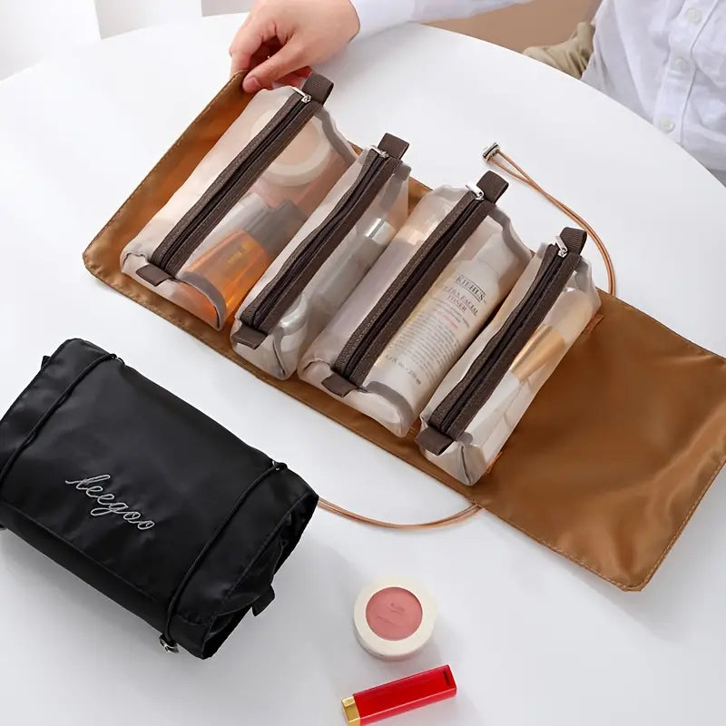 4 In 1 Large-Capacity Travel Makeup Organizer Bag