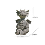 Resin Dragon Meditation Ornament for Home Decor