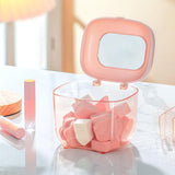 Lipstick Storage Box with Makeup Mirror and Lid