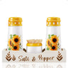 Sunflower Salt and Pepper Shakers with Holder - Sunflower Salt Pepper shaker Set w Toothpick Jar Farmhouse Cute Kitchen Decor Accessories for Kitchen Counter Dining Table Unique Collectable Gifts