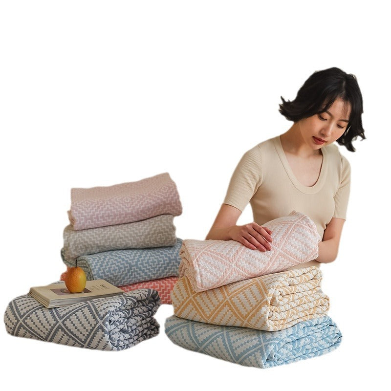 New Cotton Gauze Blanket - Summer Cooling for Dorms