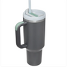 High-Capacity Stainless Steel Car Straw Cup - Portable Design