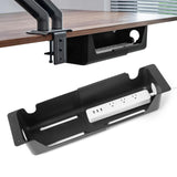 Aroundesk Cable Management Tray for Under Desk Extendable 14-20 Inches Screw or Adhesive Installation Accessible Wire Routing Cable Management Under Desk Cord Management Organizer