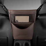 Leather Car Armrest Organizer for Purses and Phones