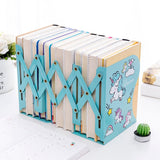 Foldable Bookshelf with Unicorn Design and Storage