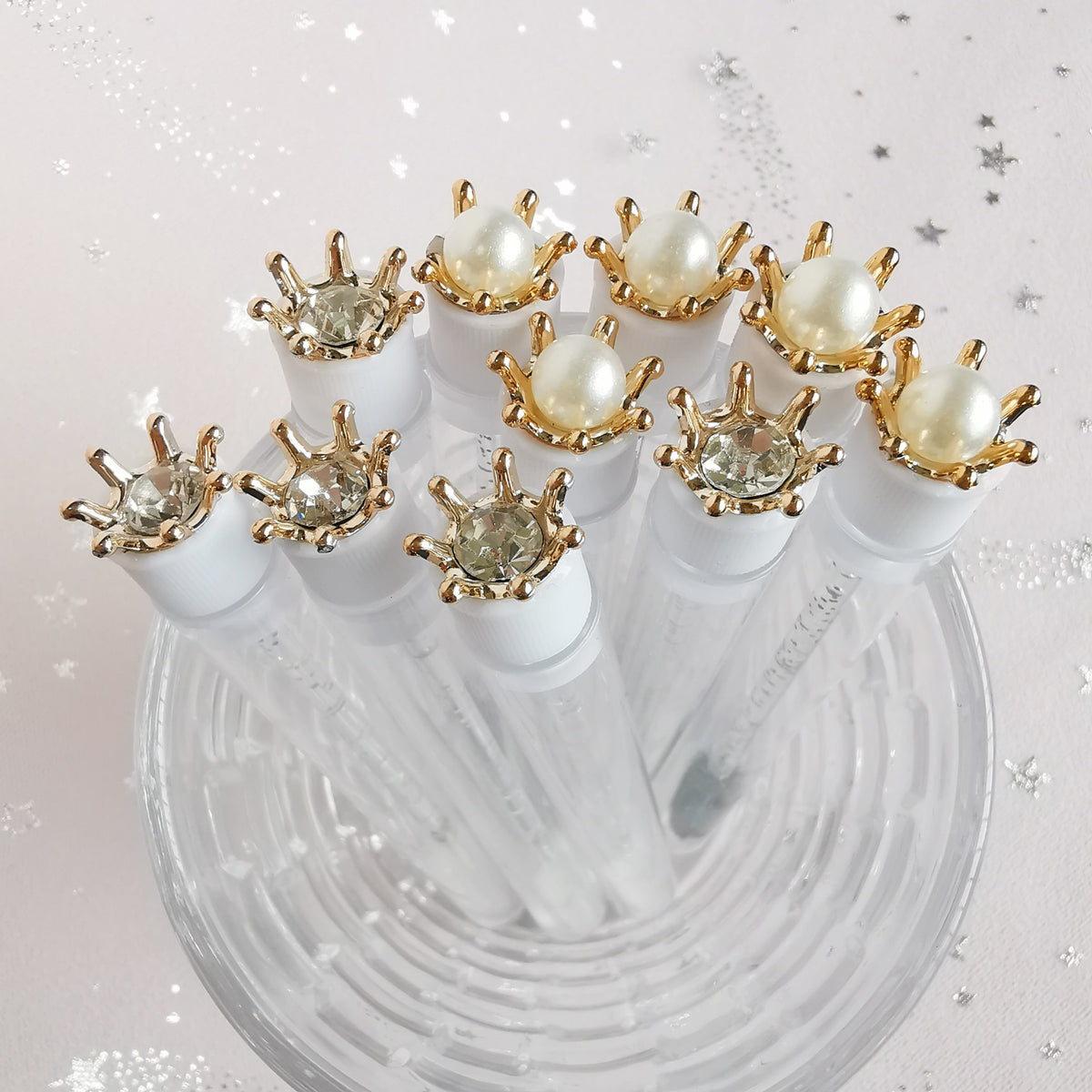 New Style Eyelash Extension Brush with Diamond Crown Design