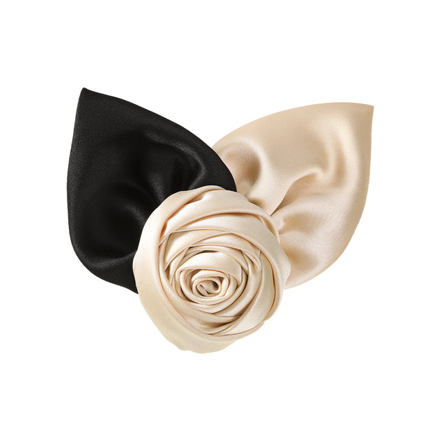 Retro Satin Rose Hairpin Clip for Women Hair Accessories