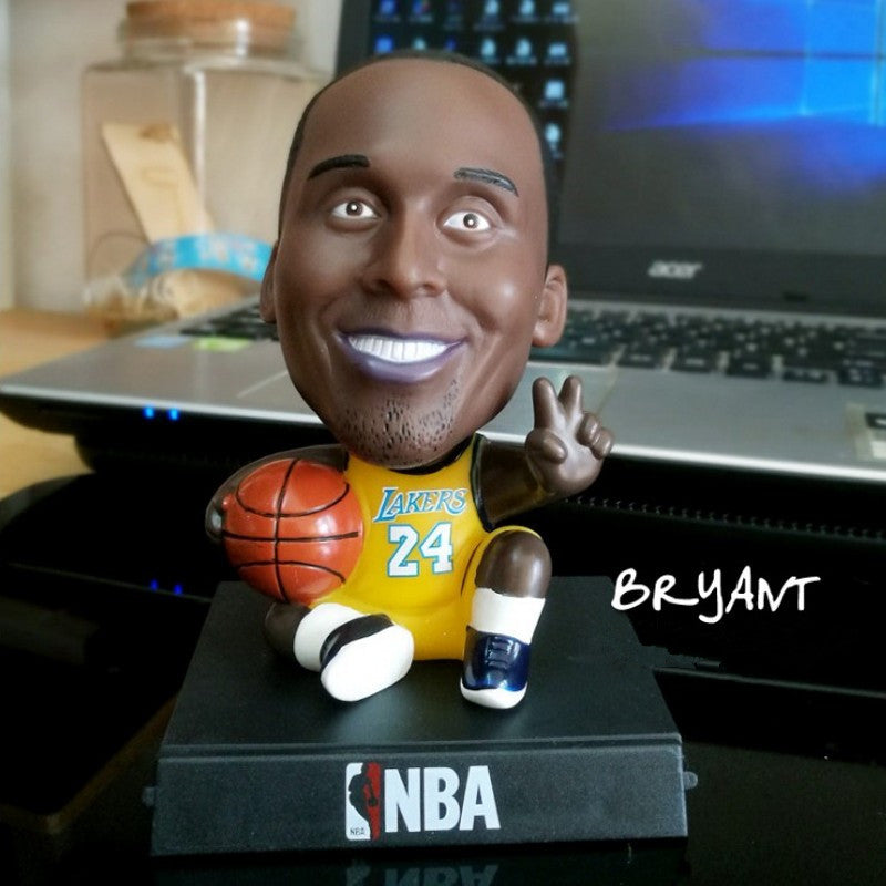 Car Dashboard Bobblehead Figurine - Soccer Star Decor