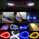 LED Car Eyelash Lights with Soft Rubber Design