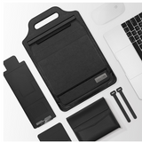 Leather Sleeve with Stand for Laptop and Phone (One Piece)