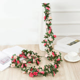 Artificial Pink Rose and Peony Chain for Home Decor