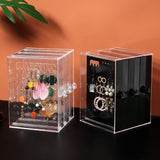 Transparent Jewelry Organizer Display Box for Earrings