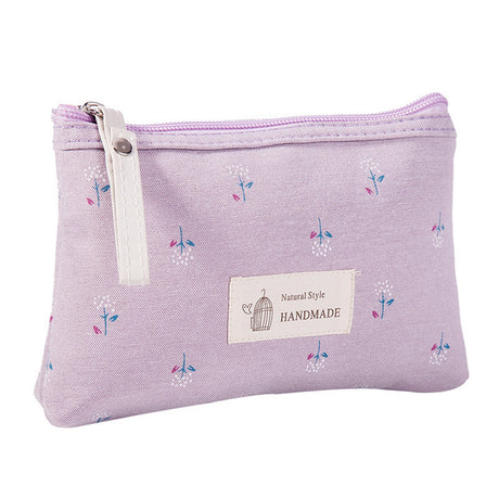 Japan Style Floral Canvas Cosmetic Bag for Women