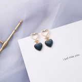 Trendy Blue Gray Geometric Earrings - Fashionable Accessory