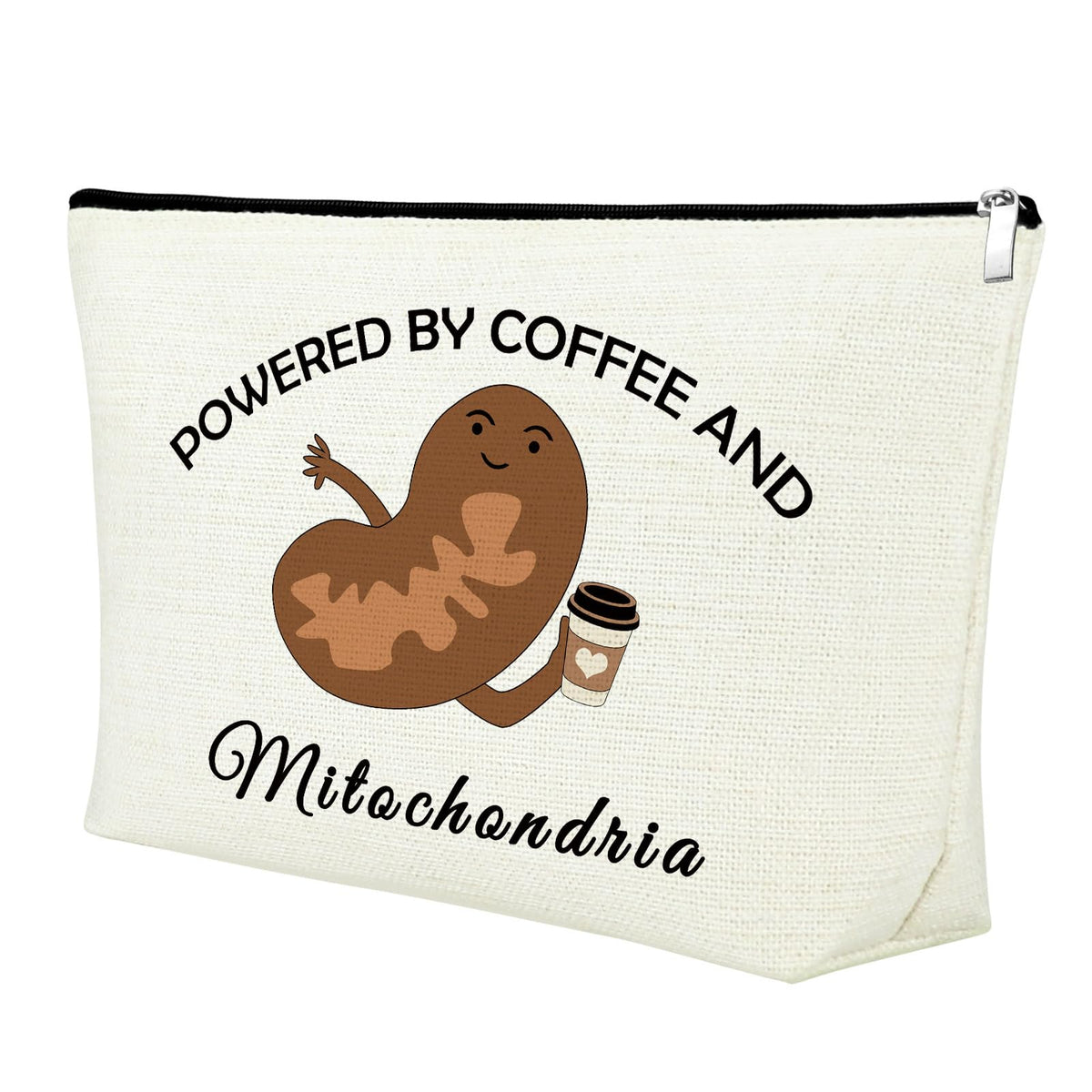 Caffeine Lovers Gift Makeup Bag Chemistry Gifts for College Student Travel Bag Biology Teacher Gifts for Women Zipper Pouch Funny Coffee Lovers Gift Ideas Lab Tech Appreciation Gifts Cosmetic Bag