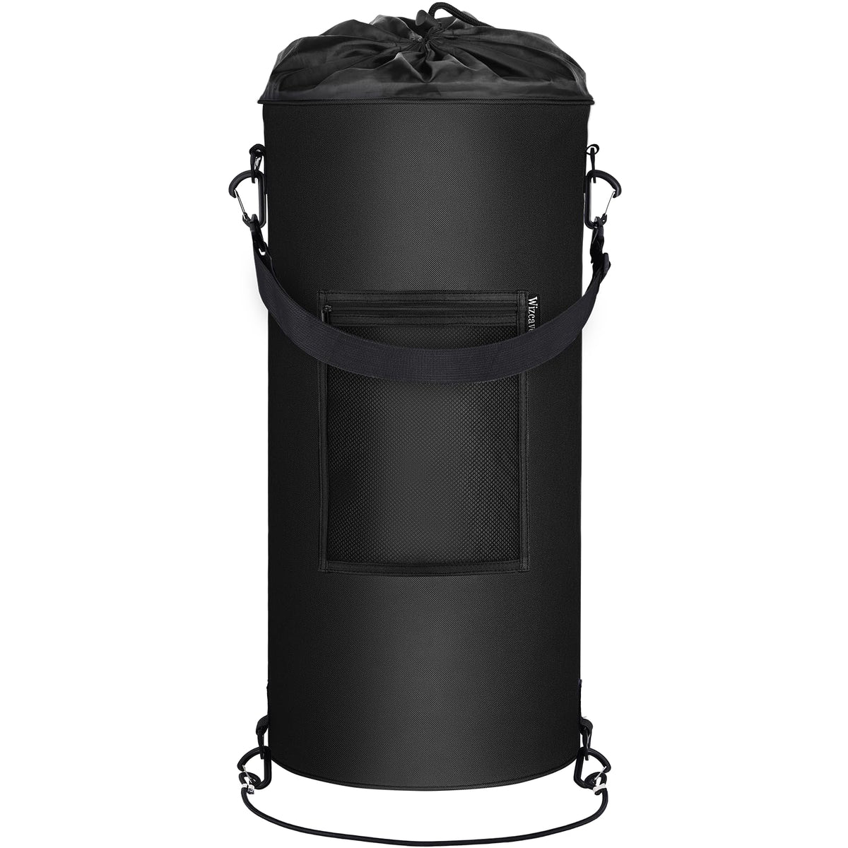 Boat Trash Can Wizcave Reusable Boat Garbage Can Portable Pontoon Boat Accessories for Storage Leakproof Boat Trash Bag with Clips fits 10-13 Gal Garbage BagsBoatingCampingRVKayakClassic Black