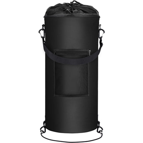 Boat Trash Can Wizcave Reusable Boat Garbage Can Portable Pontoon Boat Accessories for Storage Leakproof Boat Trash Bag with Clips fits 10-13 Gal Garbage BagsBoatingCampingRVKayakClassic Black