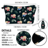 Adorable Sloth Print Makeup Bag - Travel Cosmetic Organizer