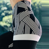 Striped High Waist Fitness Yoga Leggings for Women