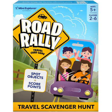 Road Rally Travel Scavenger Hunt Card Game for Kids - Roads Trip Car Games & Activities Must Haves Essentials - Fun Eye Hide & Seek Found Spy Summer Camping Toys Ages 5 6 7 8 9 10 11 12 8-12
