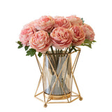 Chinese European Floral Arrangement Glass Vase Decor
