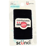 Scunci Effortless Beauty Small No-damage Elastics Black 2mm 102-Count