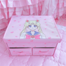 Cute Girl Drawer Organizer for Dorm Stationery Storage