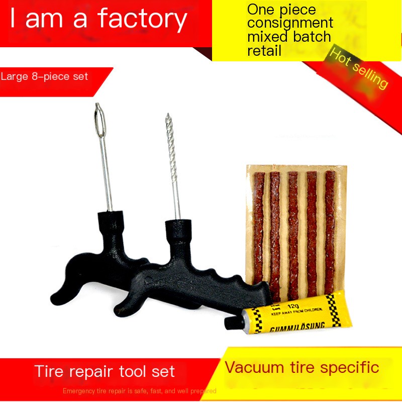 Car Tire Repair Tool Kit for Motorcycles and E-Bikes