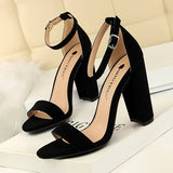 Summer High Heels, Fashionable Simple Chunky Sandals