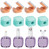 12 Pack Magnetic Cord Organizer deskt Cable OrganizerSafe and Convenient Magnetic Cord Holder Smooth Adjustable Charging Cable OrganizerCable Managementfor Bedside Table Kitchen car Office.