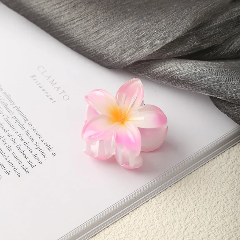 Mini Plumeria Claw Hair Clip