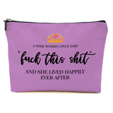 Funny Gifts for Women Friends Strong Women Retirement Gifts Cool Gifts for Coworkers Hostess Gift Ideas Gag Gifts Birthday Girls Weekend Fun Gifts Makeup Travel Bag Inspirational Cosmetic Bag