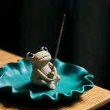 Cute Frog Incense Holder for Home Aromatherapy Decor