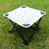 KWYUAIE Camping Stool 1 Pack11 Inch Portable Folding Stool for Outdoor Gardening and Beach Hiking Fishing White Foot Stool with Carry Bag