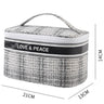 Plaid Letter Graphic Makeup Bag - Portable Organizer
