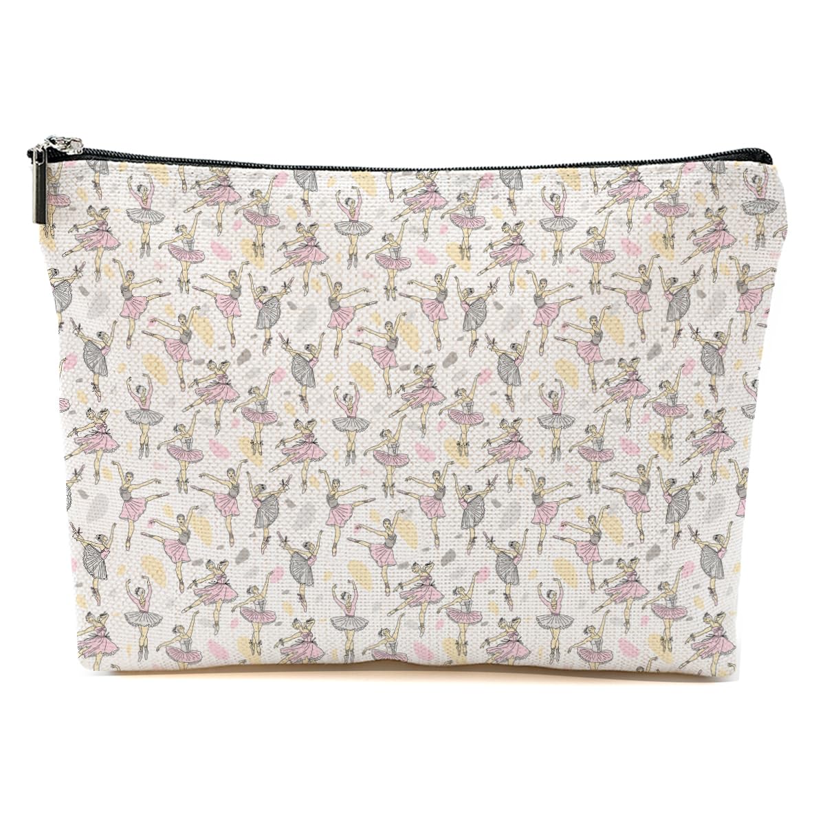 Cute Ballet Makeup Bag Dancer Gifts Dance Lover Gift Dance Stuff Travel Accessories Bag Mothers Day Christmas Birthday Dance Team Appreciation Friendship Gifts for Women Teacher Ballerina Teen Girls