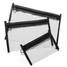 leevanoo Clear Makeup Bags，small makeup bag3pcs Makeup bag Hanging Pouchesmesh zipper pouch bagspurse organizer for Daily or Travel to Keep Small Items(Clear set)