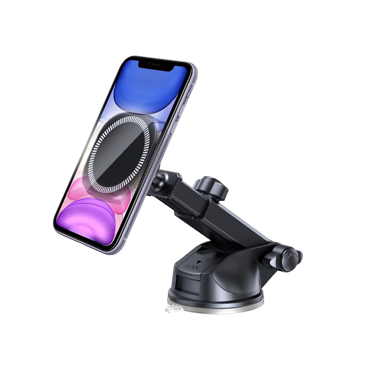 Bittwee Car Magnetic Phone Holder for Dashboard 360° Rotation Hands Free Automotive Windshield Phone Mount with Suction Cup Compatible with 11 12 13 14 15 Pro Max Universal for SUV Truck RV