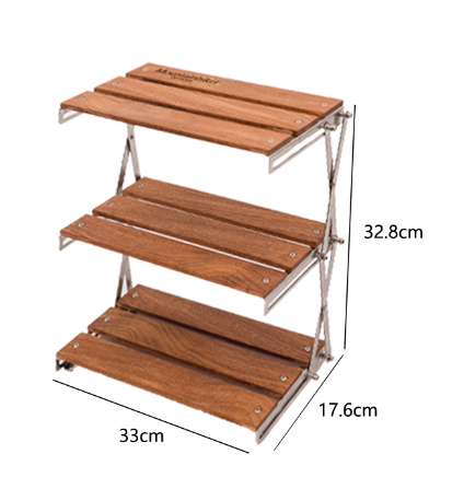 Portable Multi-Functional Folding Camp Shelf (3-Tier)